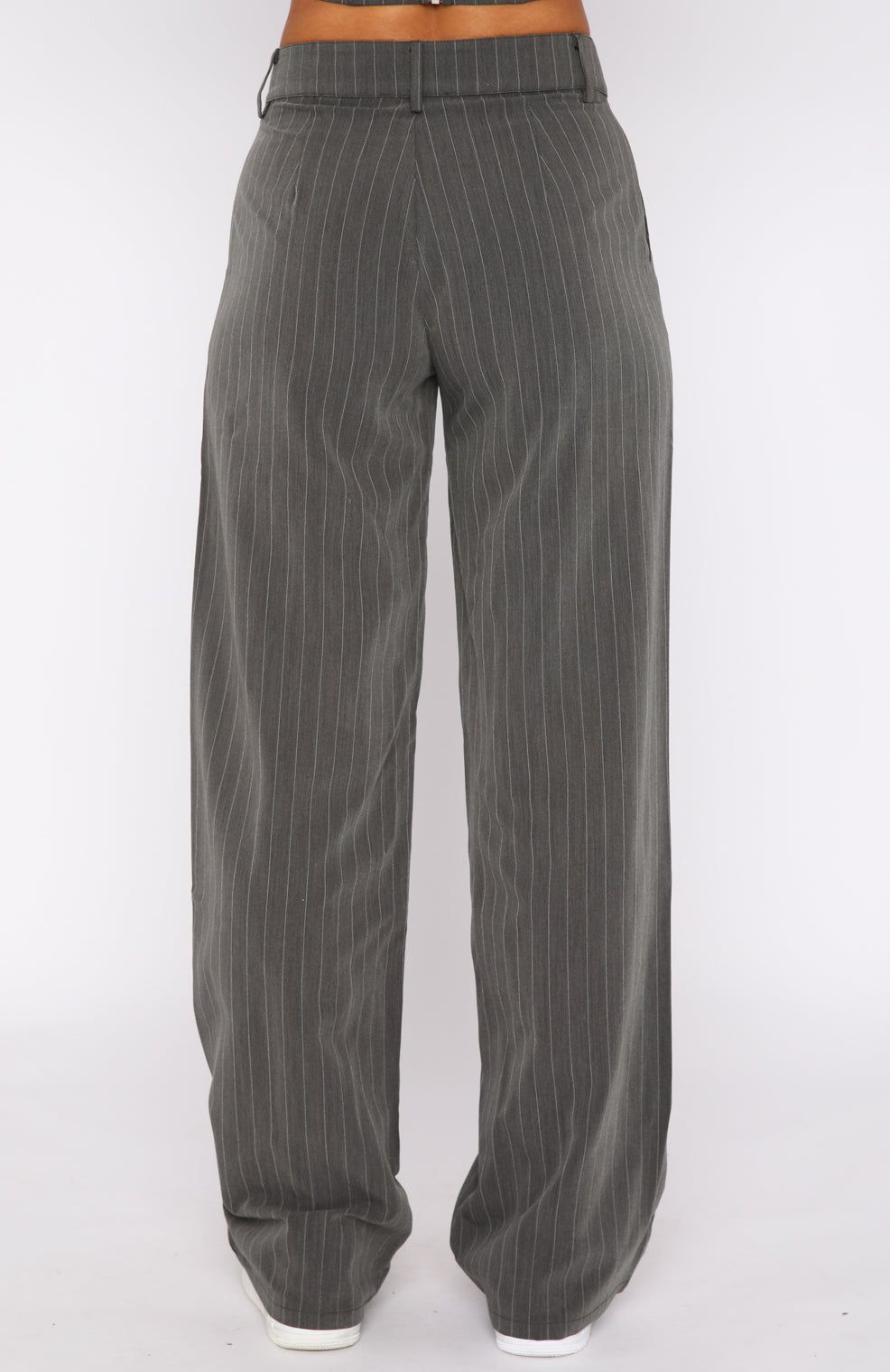Busy Schedule Pants Grey Stripe sold by White Fox Boutique product image thumbnail 4