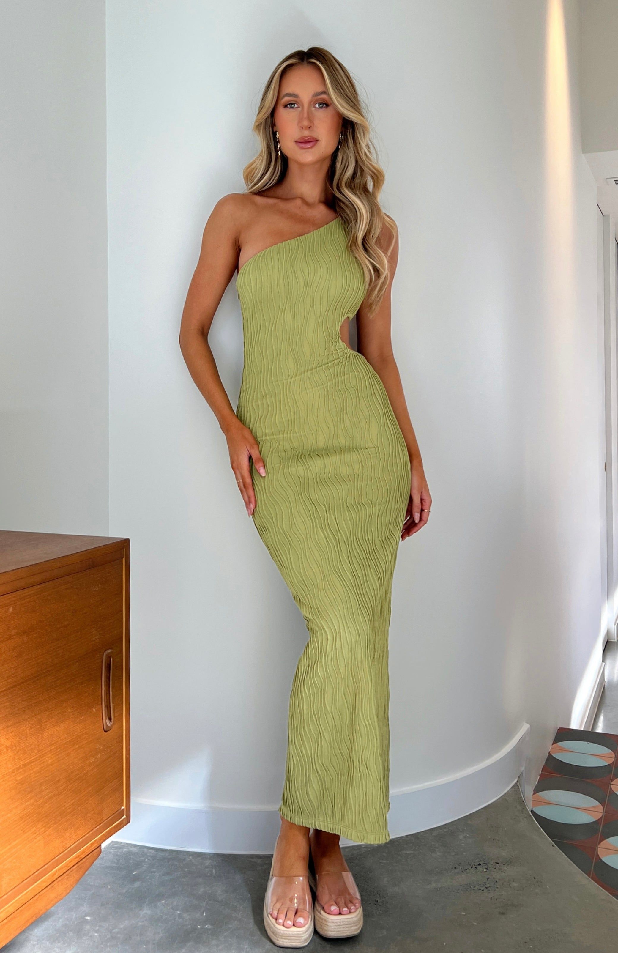 A Gift To Me Maxi Dress Matcha sold by White Fox Boutique