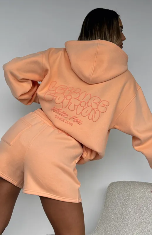 Leisure Edition Oversized Hoodie Peach sold by White Fox Boutique