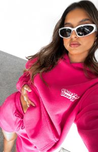 Since '13 Oversized Hoodie Hot Pink sold by White Fox Boutique