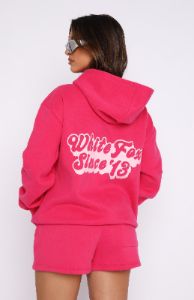Since '13 Oversized Hoodie Hot Pink sold by White Fox Boutique