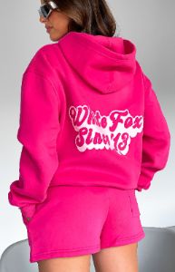 Since '13 Oversized Hoodie Hot Pink sold by White Fox Boutique