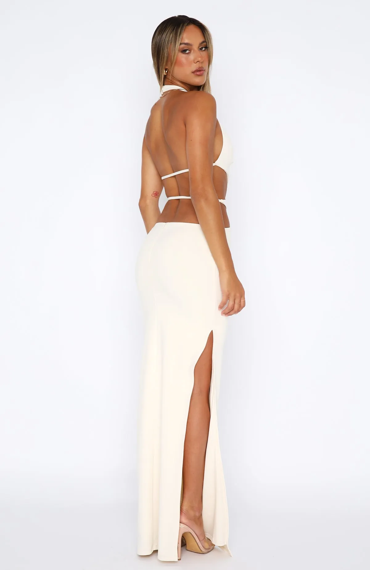 Above And Beyond Maxi Dress Cream sold by White Fox Boutique product image thumbnail 4