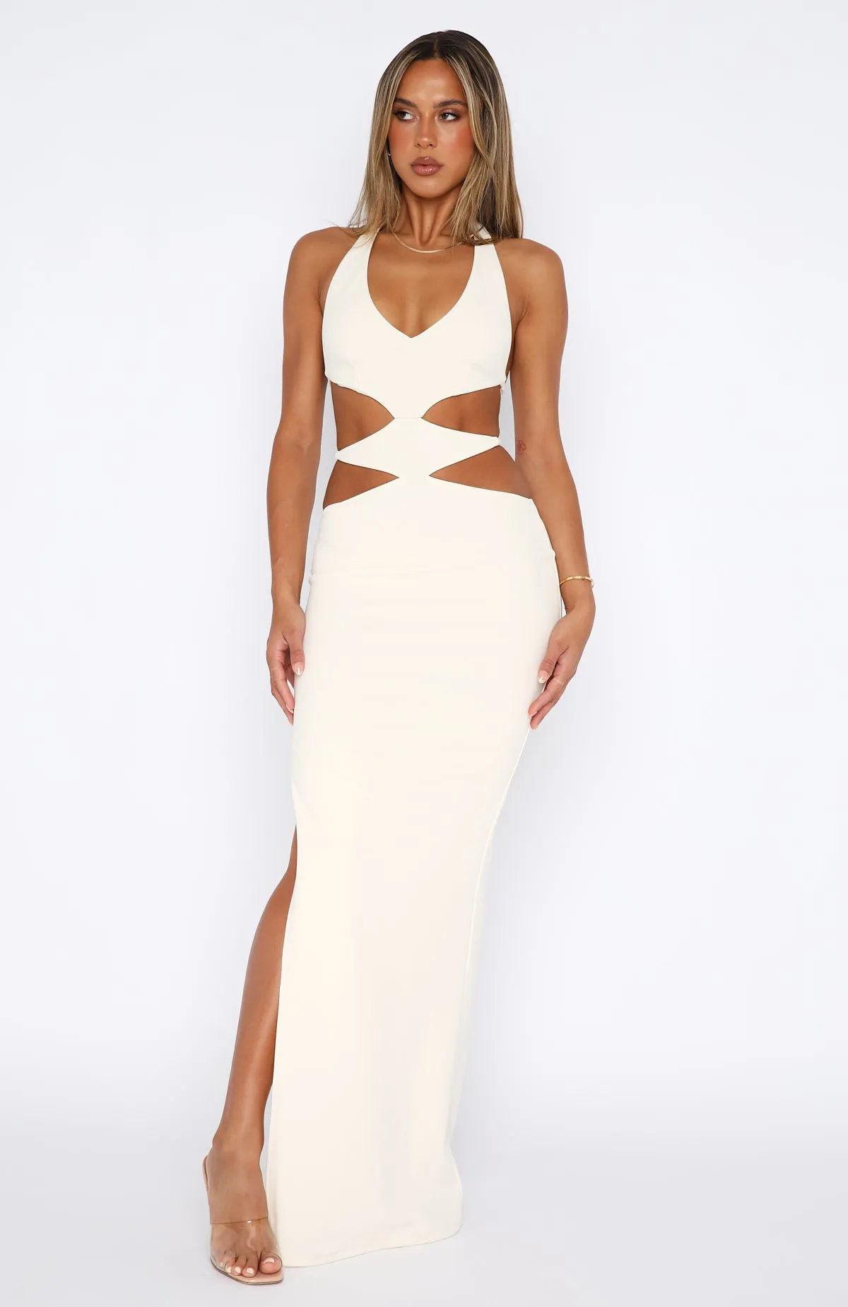 Above And Beyond Maxi Dress Cream sold by White Fox Boutique product image thumbnail 2