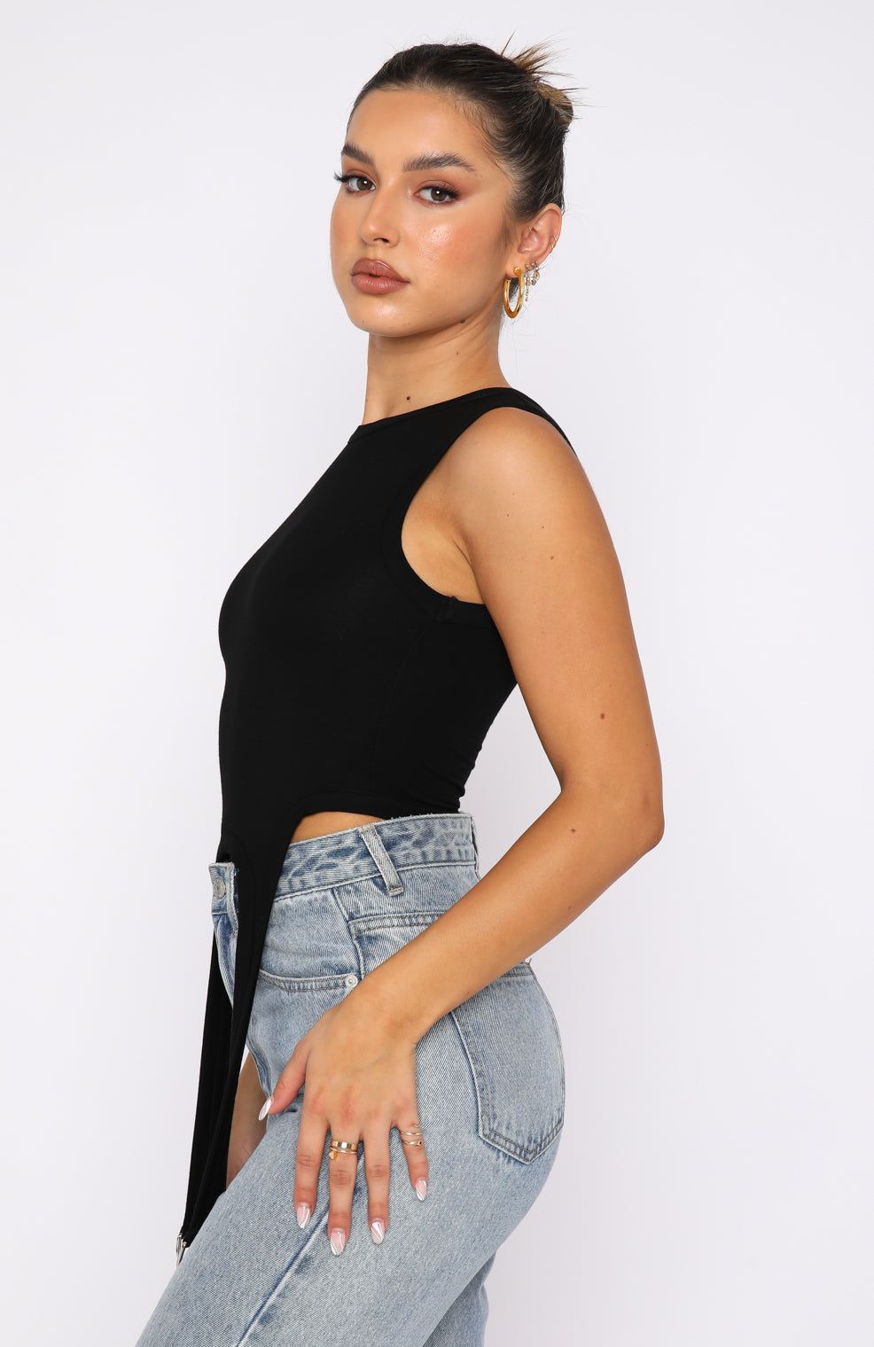 Watching Out For You Crop Black sold by White Fox Boutique product image thumbnail 3