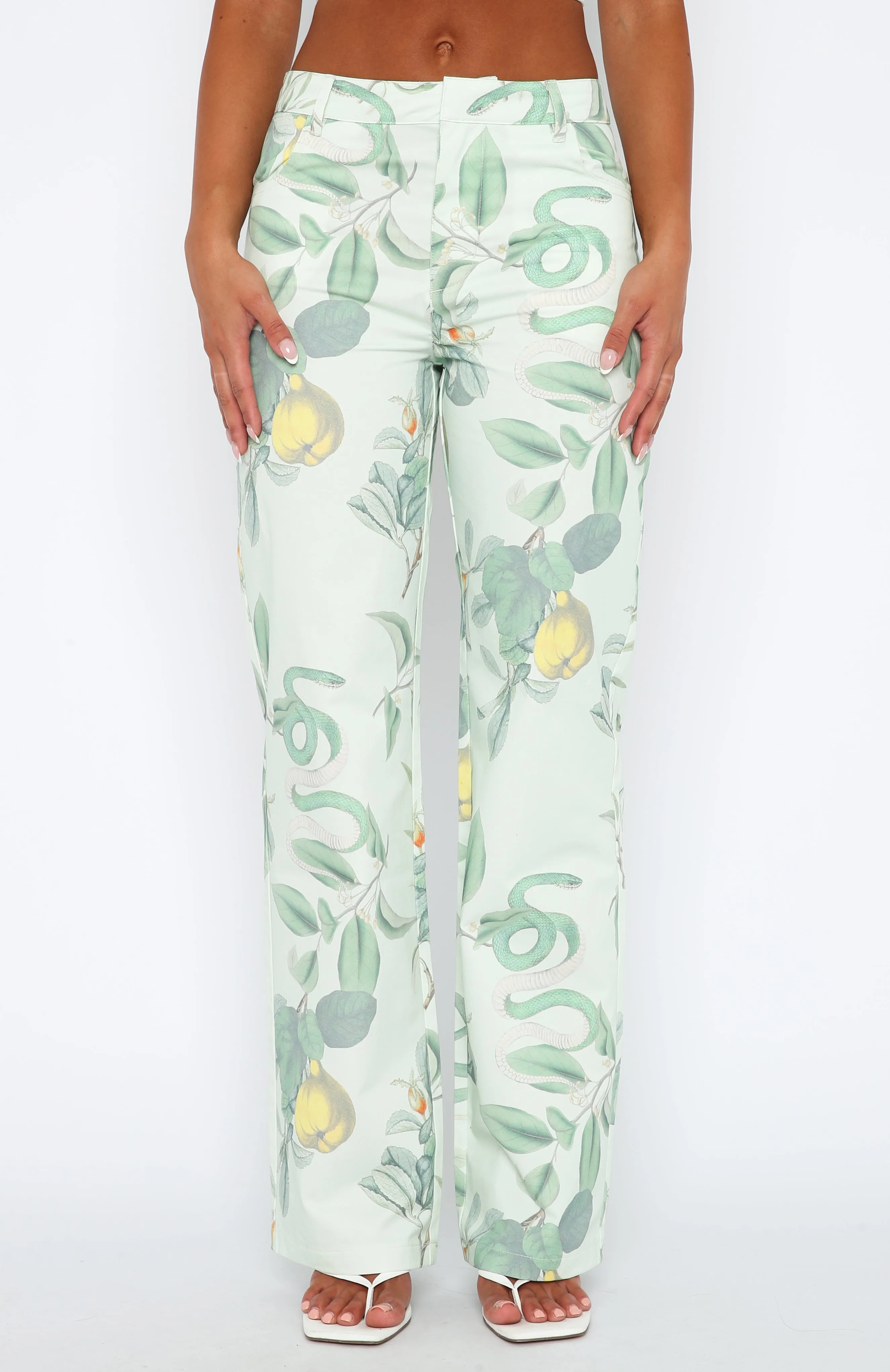 Here To Stay Pants Green Serpent sold by White Fox Boutique product image thumbnail 2