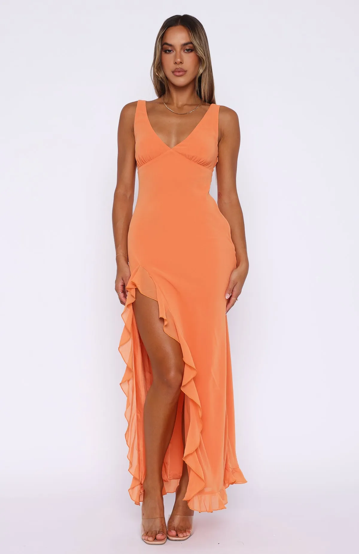 Tell Me Everything Maxi Dress Melon sold by White Fox Boutique product image thumbnail 2