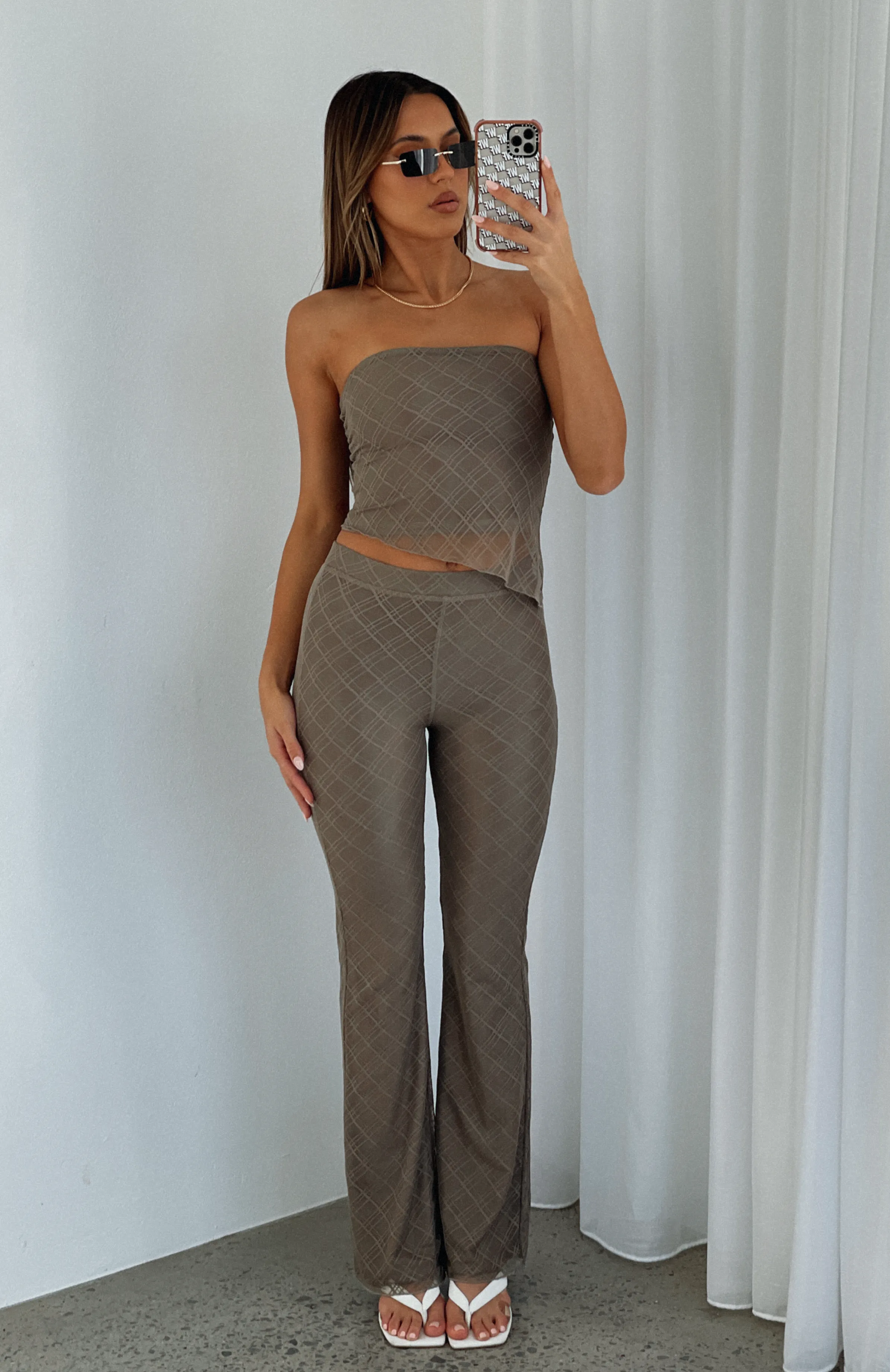 Don't Mention It Pants Chestnut sold by White Fox Boutique