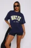Give It Away Oversized Tee Navy sold by White Fox Boutique