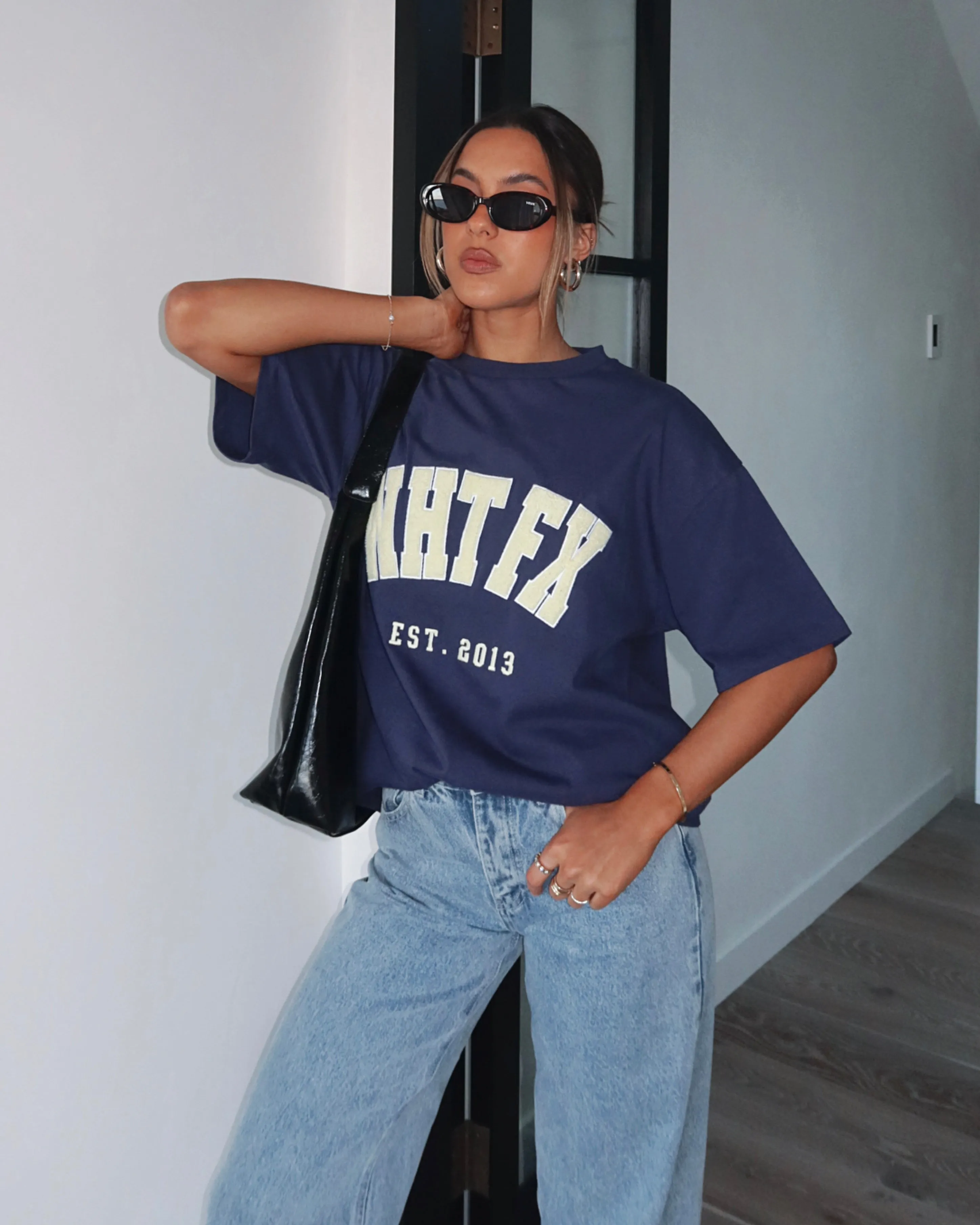 Give It Away Oversized Tee Navy sold by White Fox Boutique product image thumbnail 5