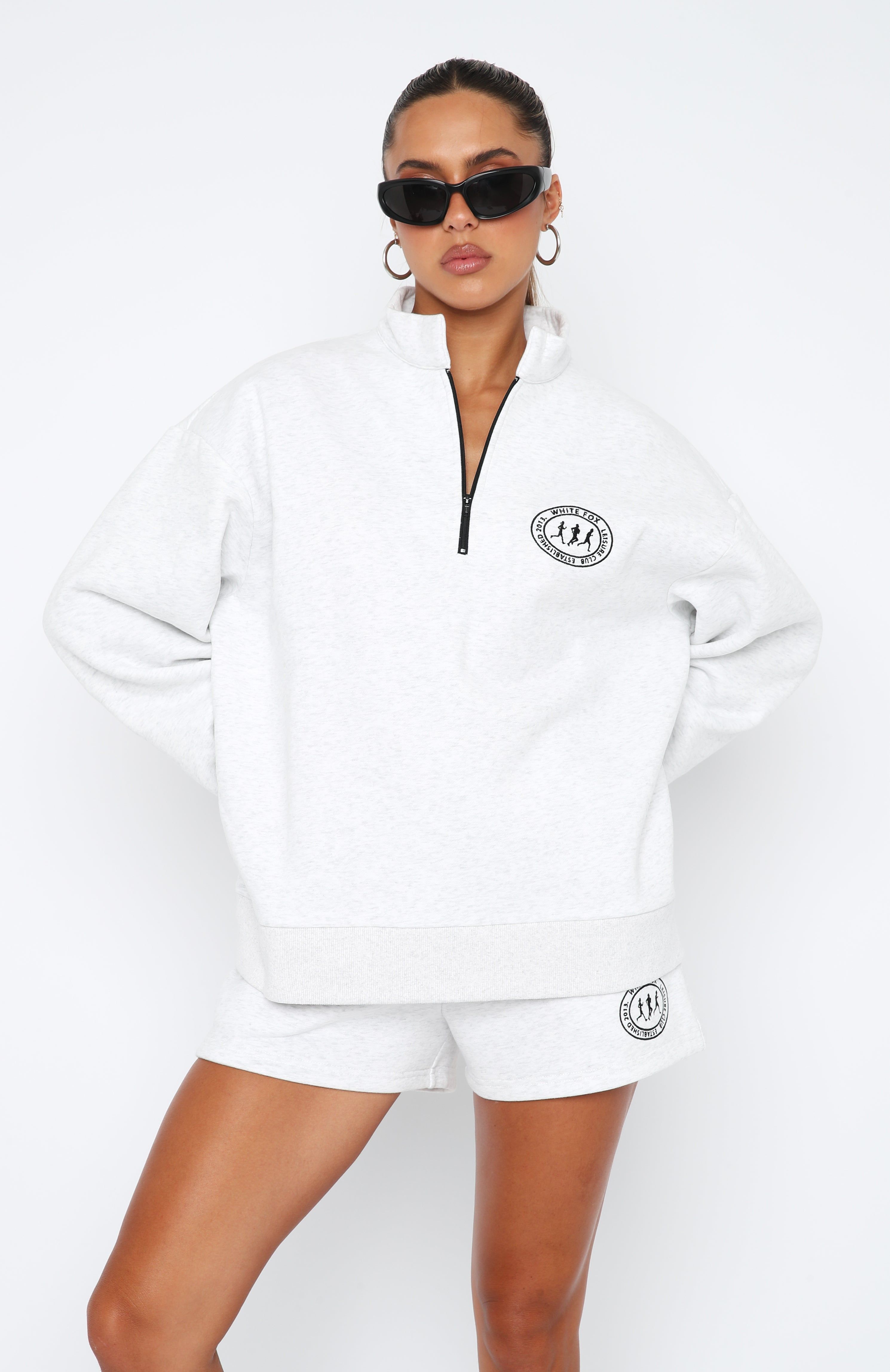 Part Of The Story Lounge Shorts Grey Marle sold by White Fox Boutique product image thumbnail 2