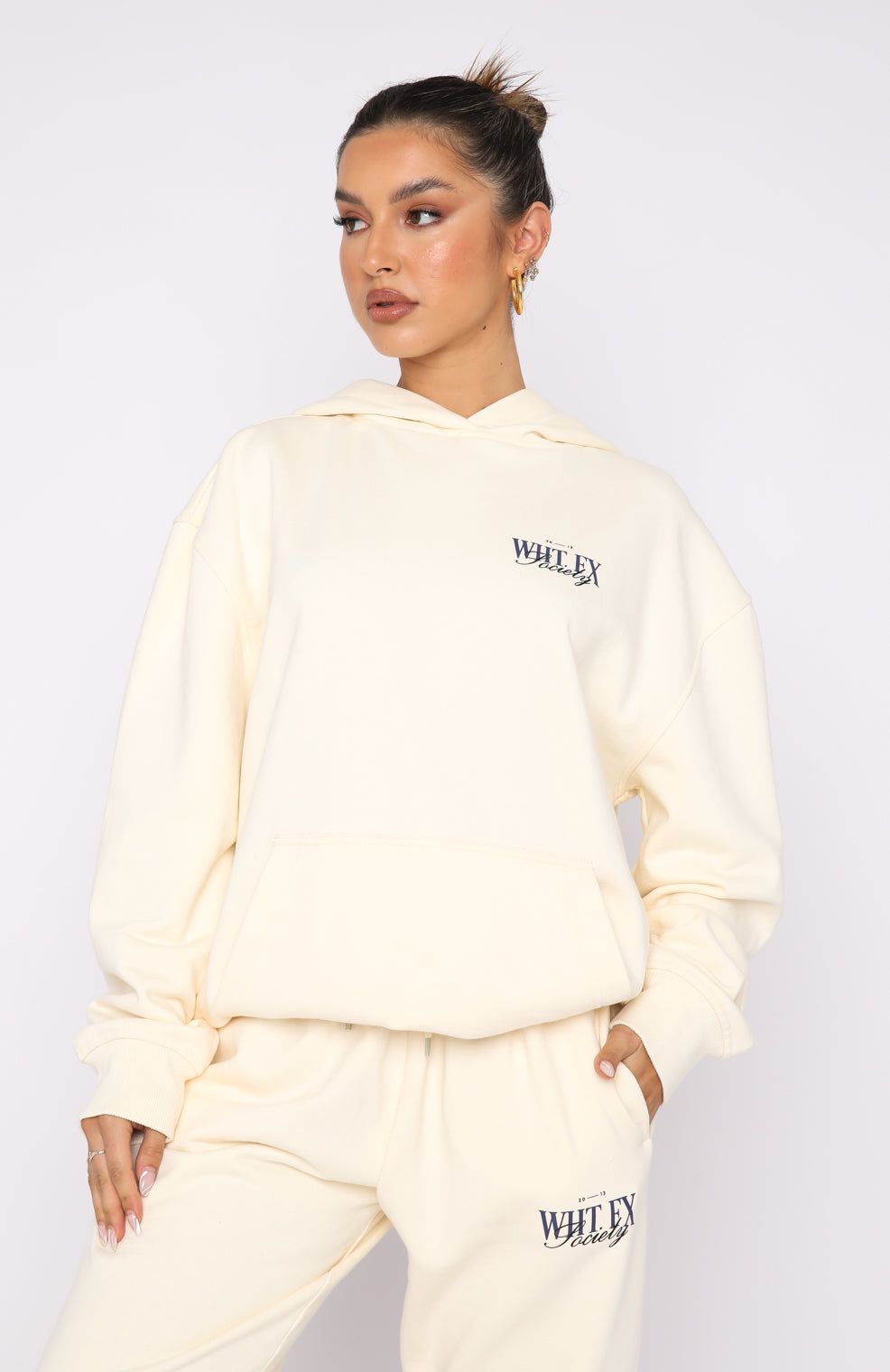 Classic Hoodie Cream sold by White Fox Boutique product image thumbnail 2
