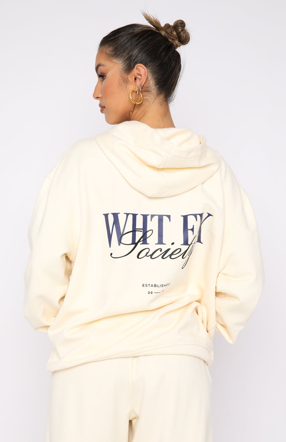 Classic Hoodie Cream sold by White Fox Boutique product image thumbnail 4