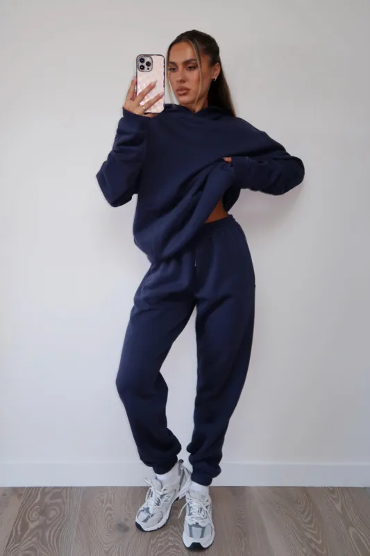 Work Through It Sweatpants Navy made by White Fox Boutique