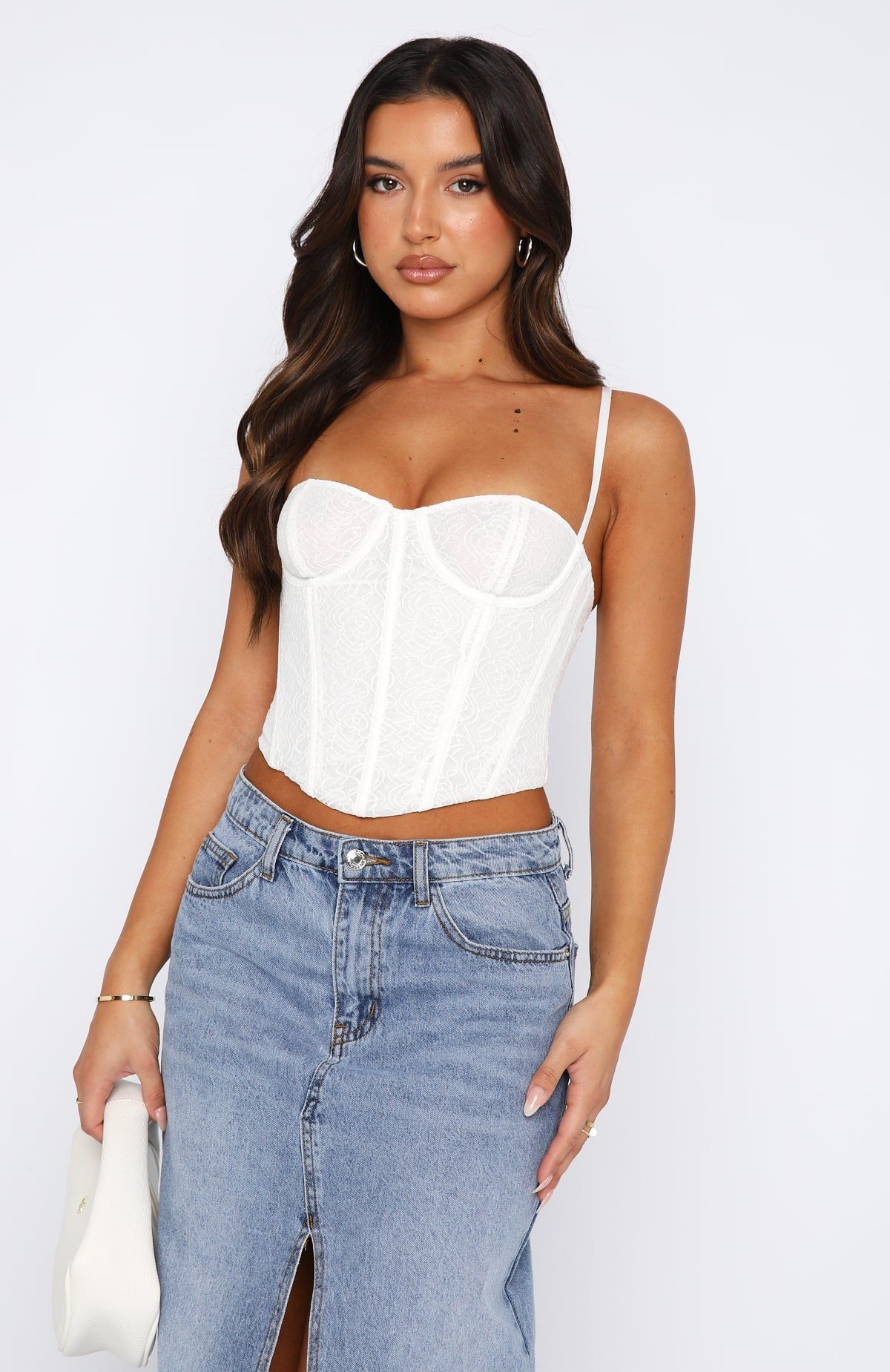 Dancing To Forget Bustier White sold by White Fox Boutique product image thumbnail 2