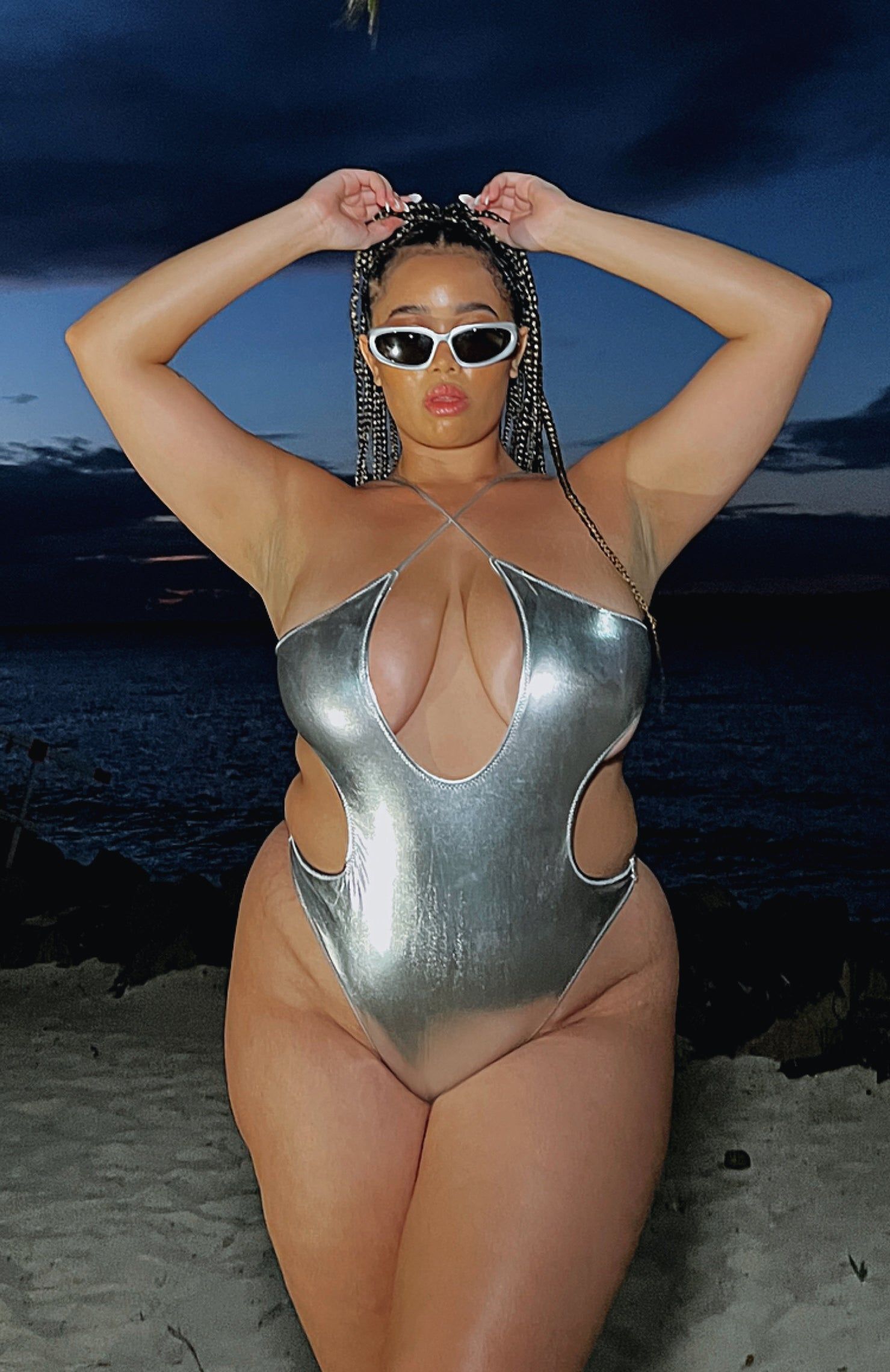 San Jacinto One Piece Silver sold by White Fox Boutique product image thumbnail 5