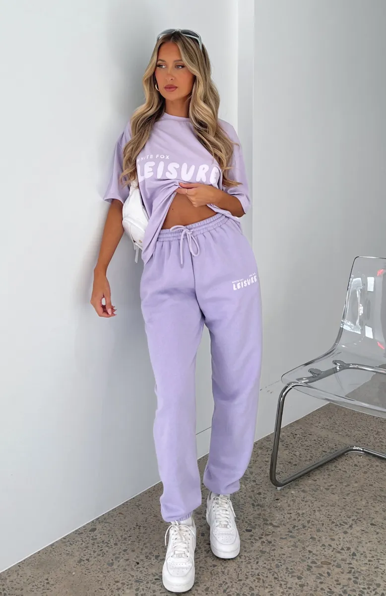 Leisure Series Sweatpants Lavender sold by White Fox Boutique