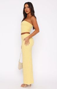 Home Run Maxi Skirt Lemon sold by White Fox Boutique