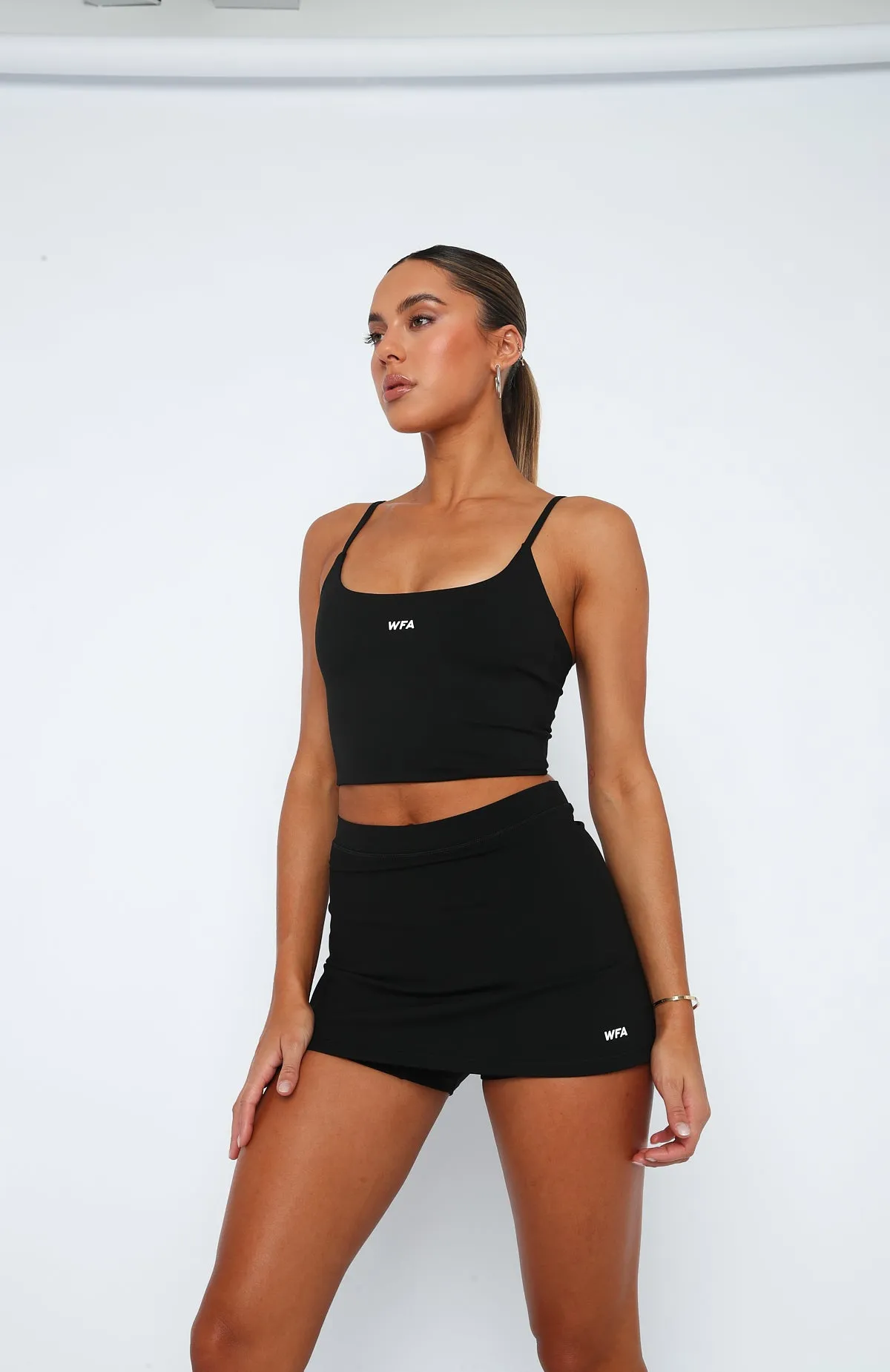 Walk And Talk Mini Skort Black sold by White Fox Boutique product image thumbnail 2