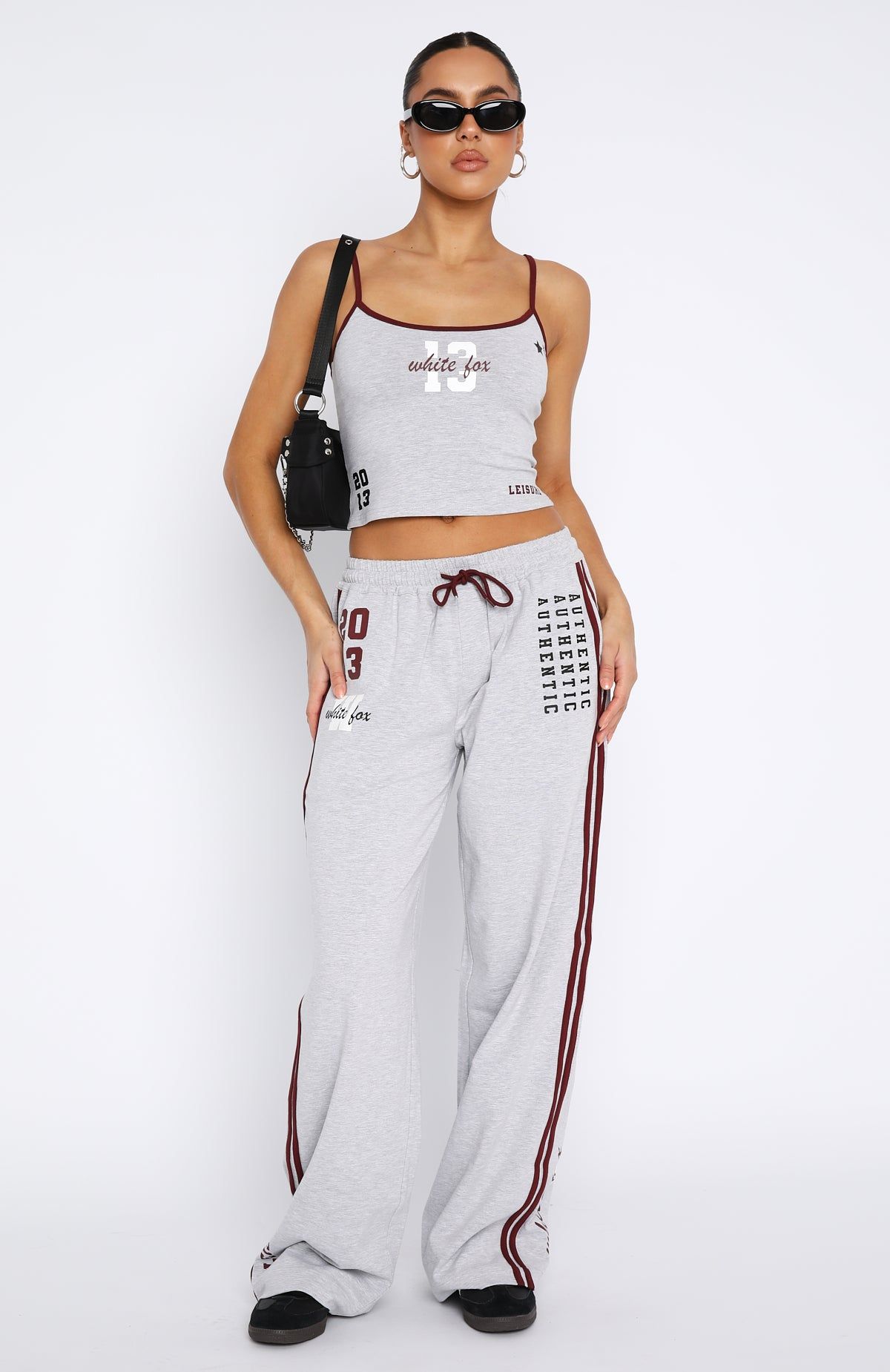 All Star Season Track Pants Grey Marle sold by White Fox Boutique product image thumbnail 2