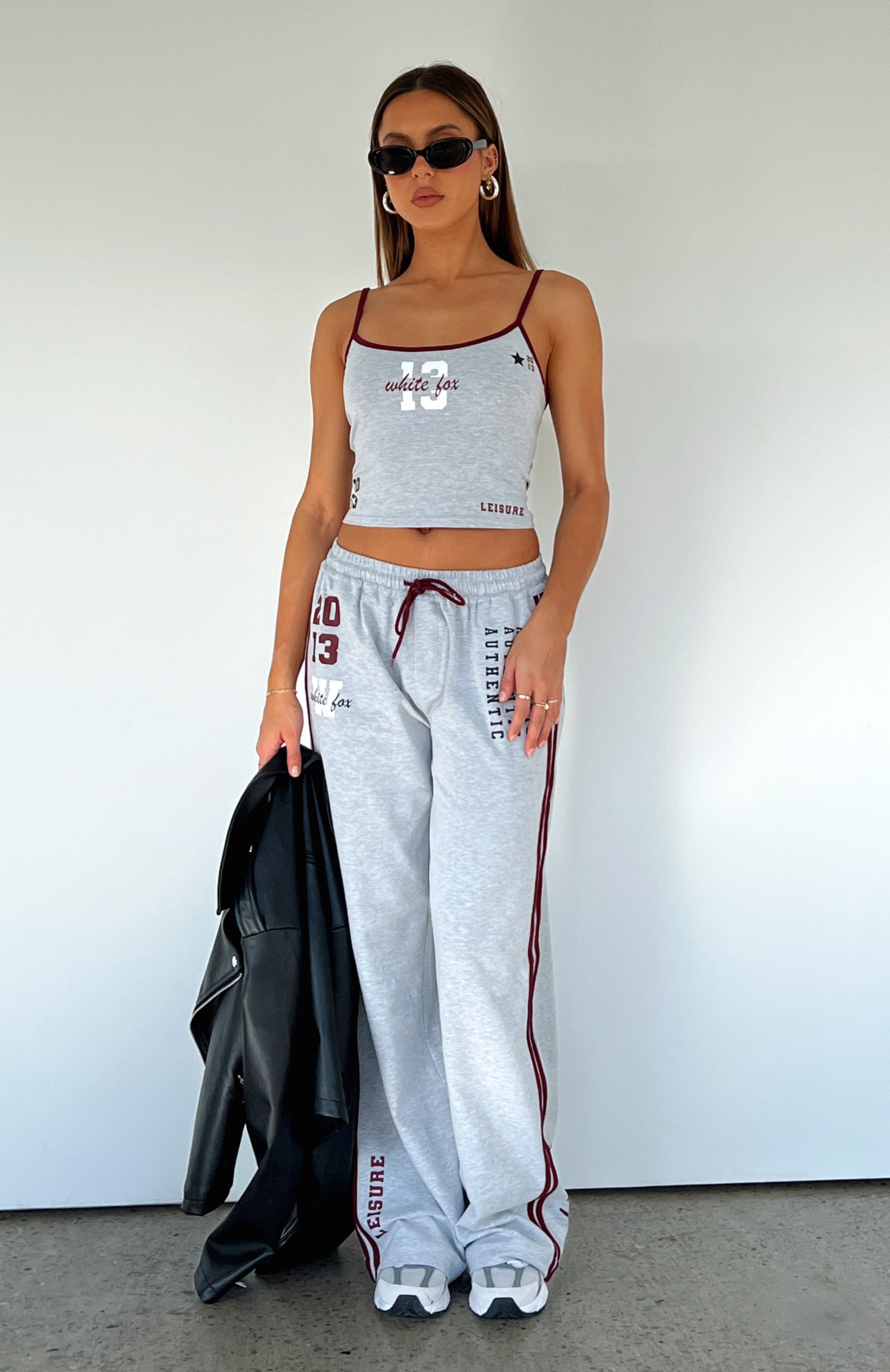 All Star Season Track Pants Grey Marle sold by White Fox Boutique