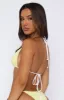 Coral Reef Bikini Top Yellow Gingham sold by White Fox Boutique