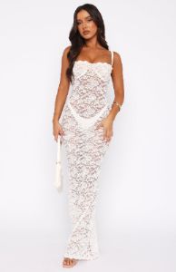 All My Life Lace Maxi Dress White sold by White Fox Boutique