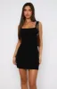 In This Moment Ribbed Mini Dress Black sold by White Fox Boutique