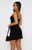 In This Moment Ribbed Mini Dress Black sold by White Fox Boutique
