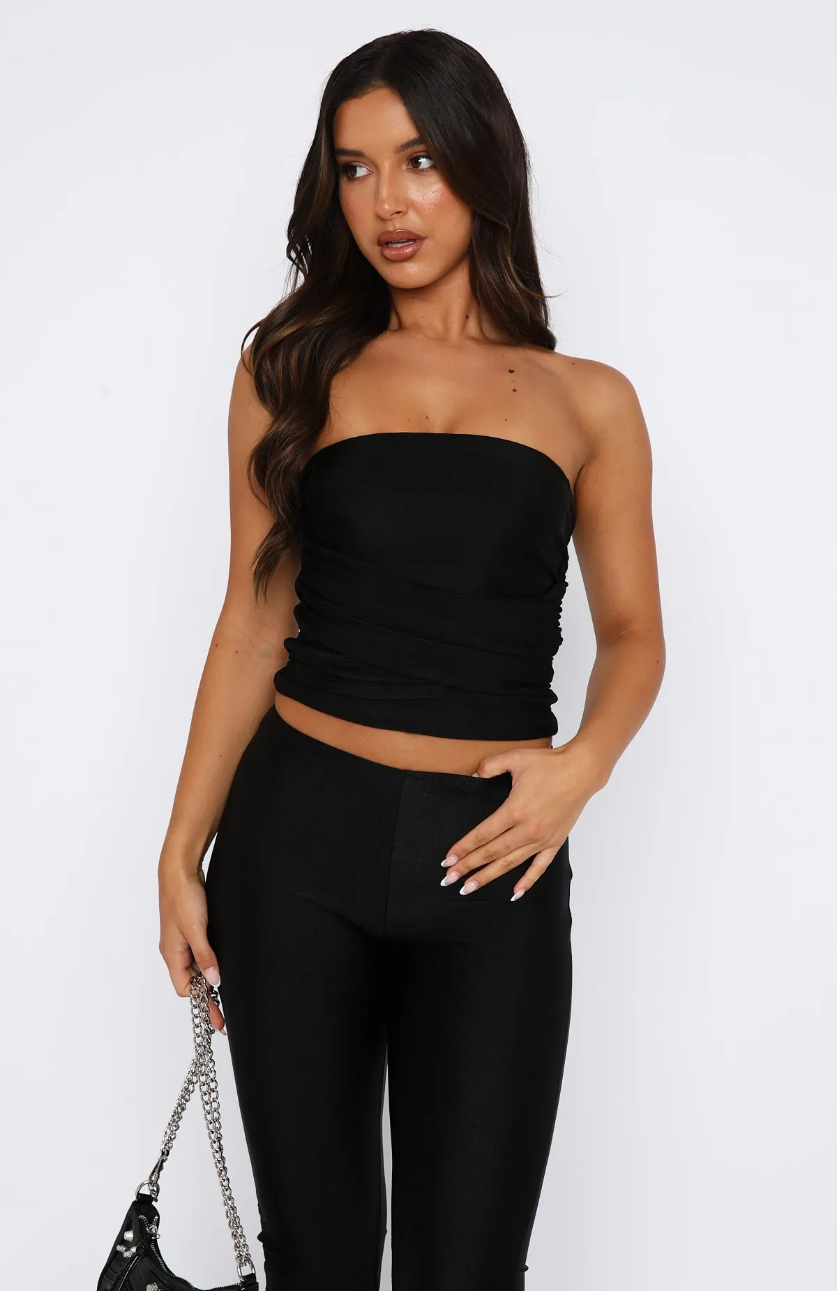 Heartbroken Strapless Top Black sold by White Fox Boutique product image thumbnail 2