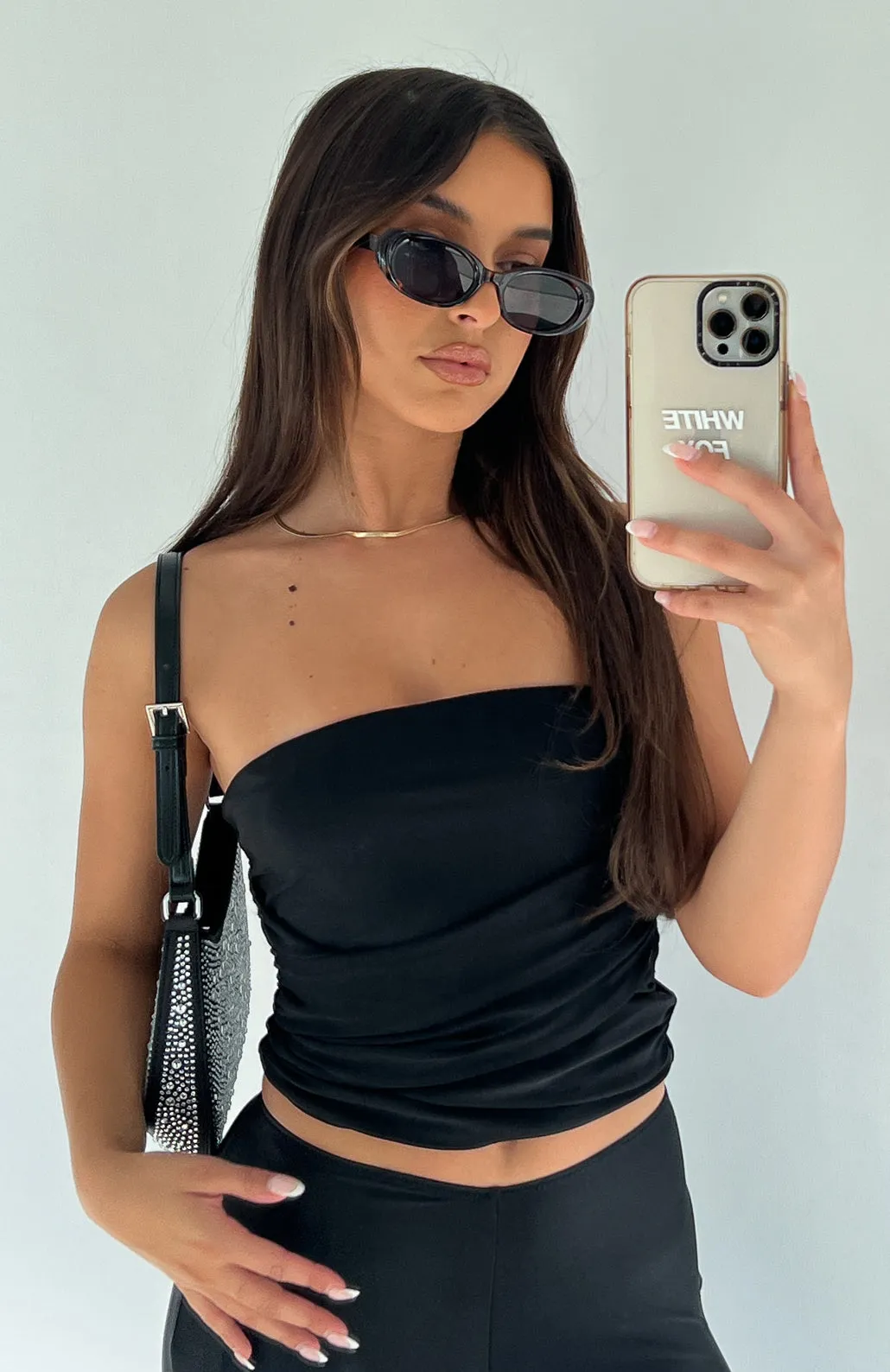 Heartbroken Strapless Top Black sold by White Fox Boutique