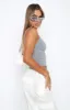 Hidden Feelings Top Grey sold by White Fox Boutique