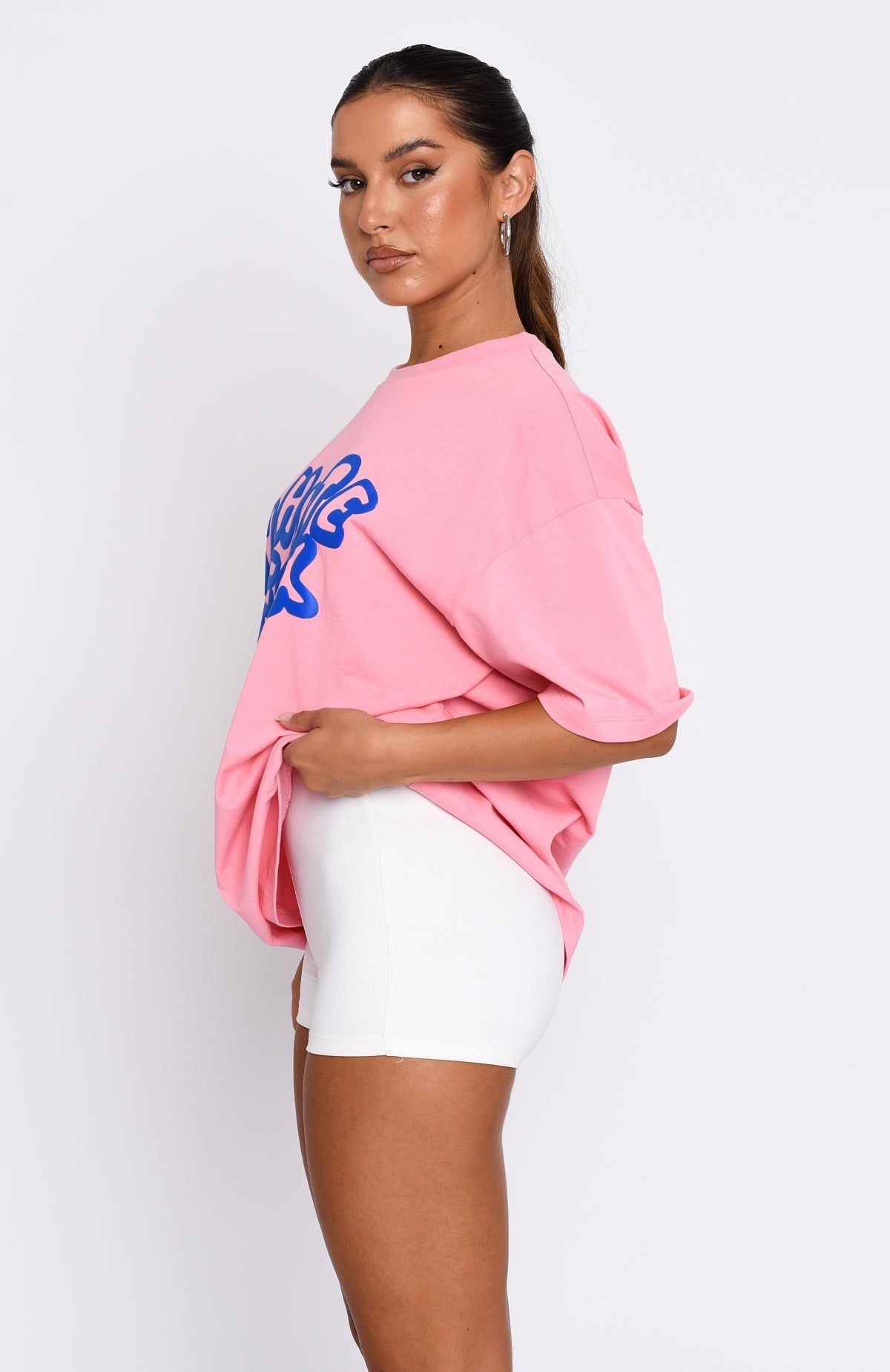 Talk It Over Oversized Tee Pink sold by White Fox Boutique product image thumbnail 3