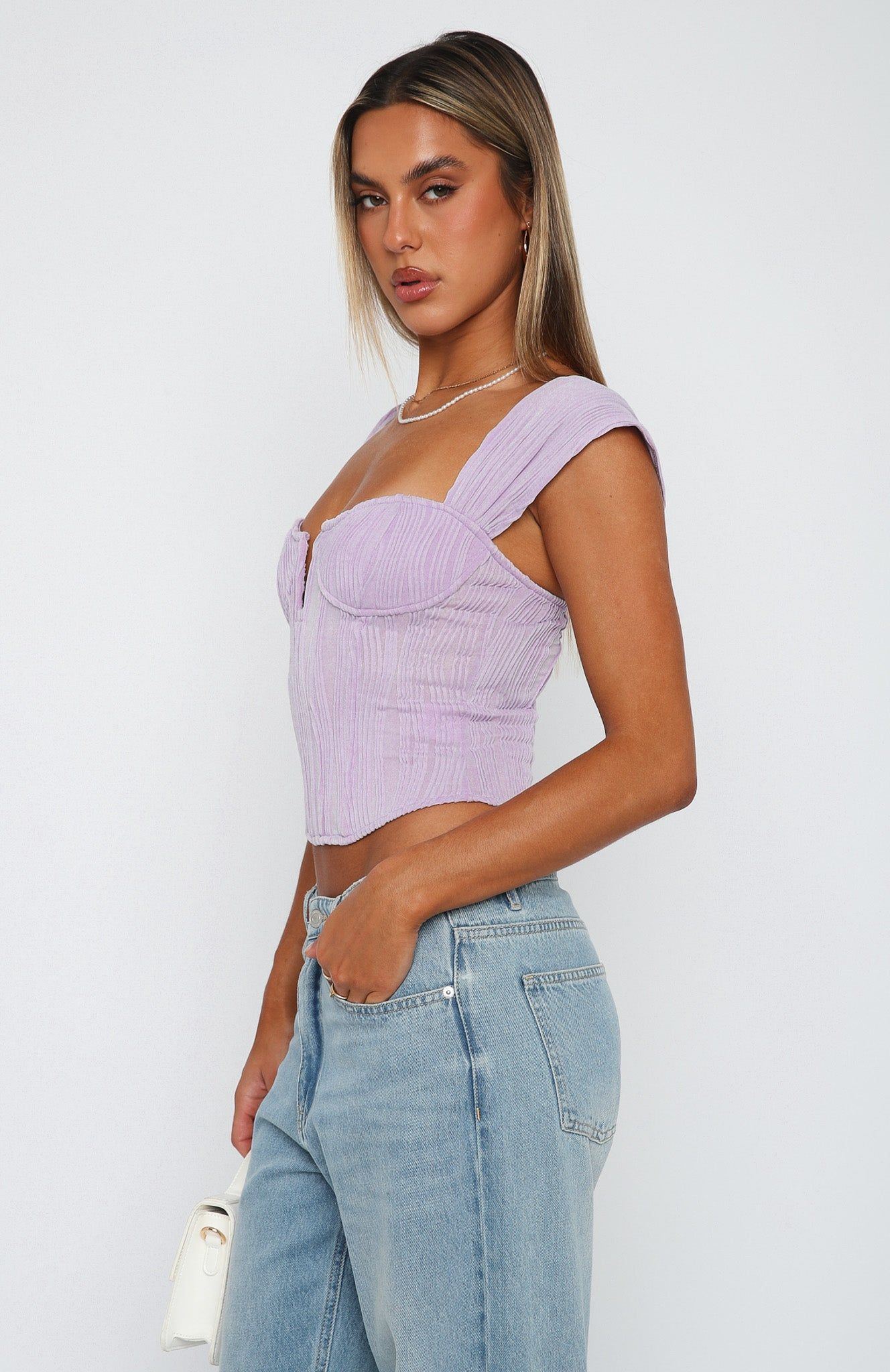 Curious Mind Bustier Lilac sold by White Fox Boutique product image thumbnail 4