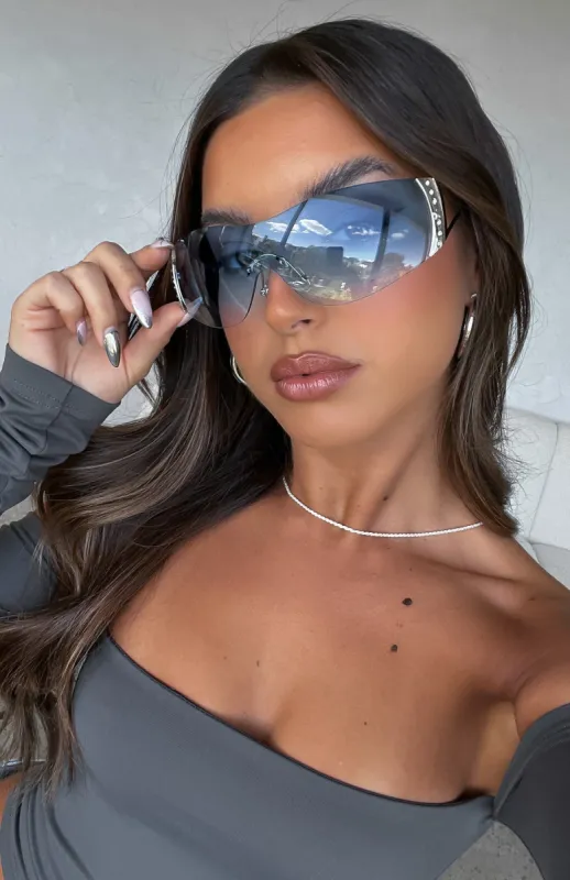 Zoey Sunglasses Blue sold by White Fox Boutique