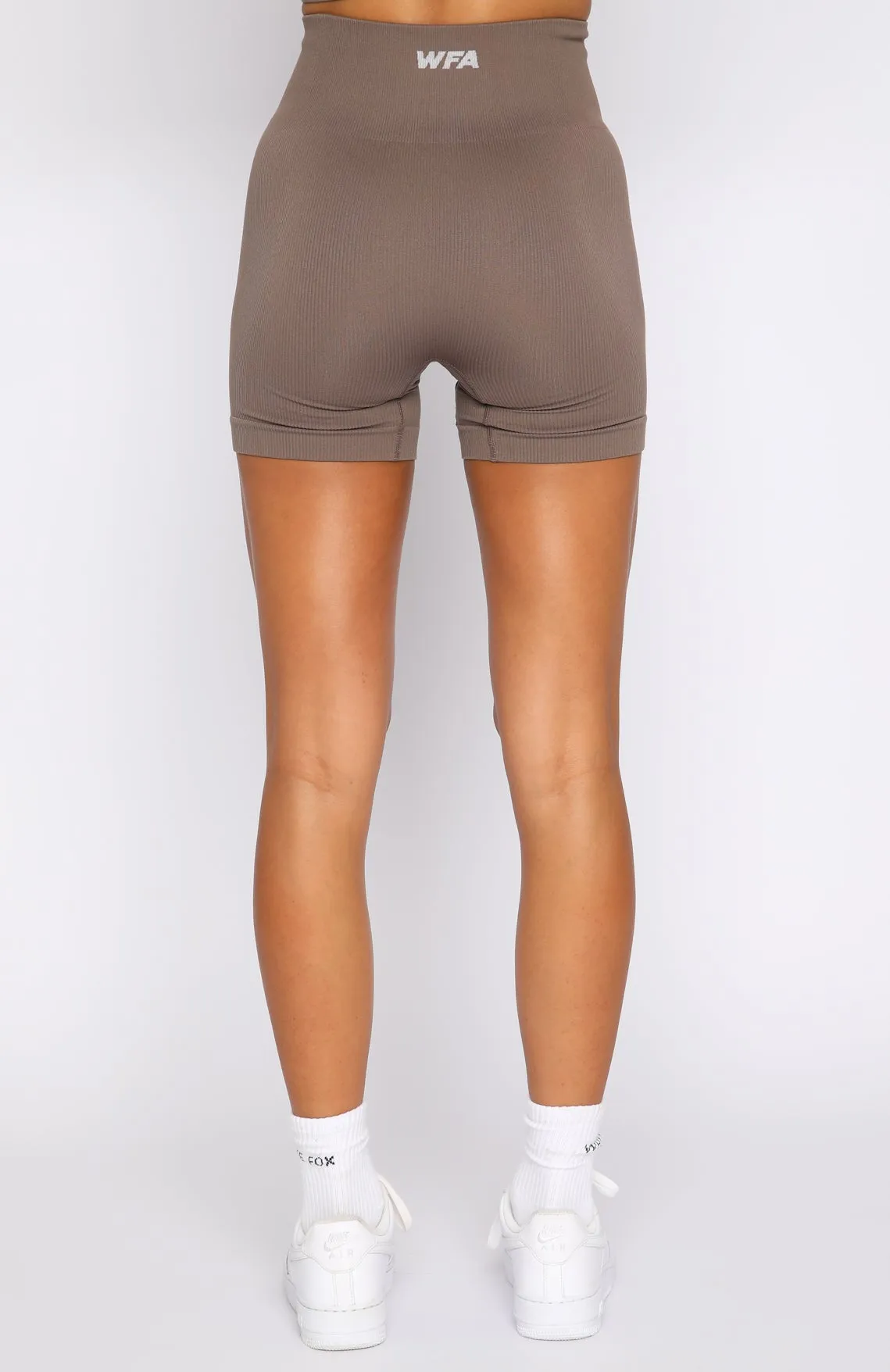 Seamless High Waisted Shorts Cocoa sold by White Fox Boutique product image thumbnail 4