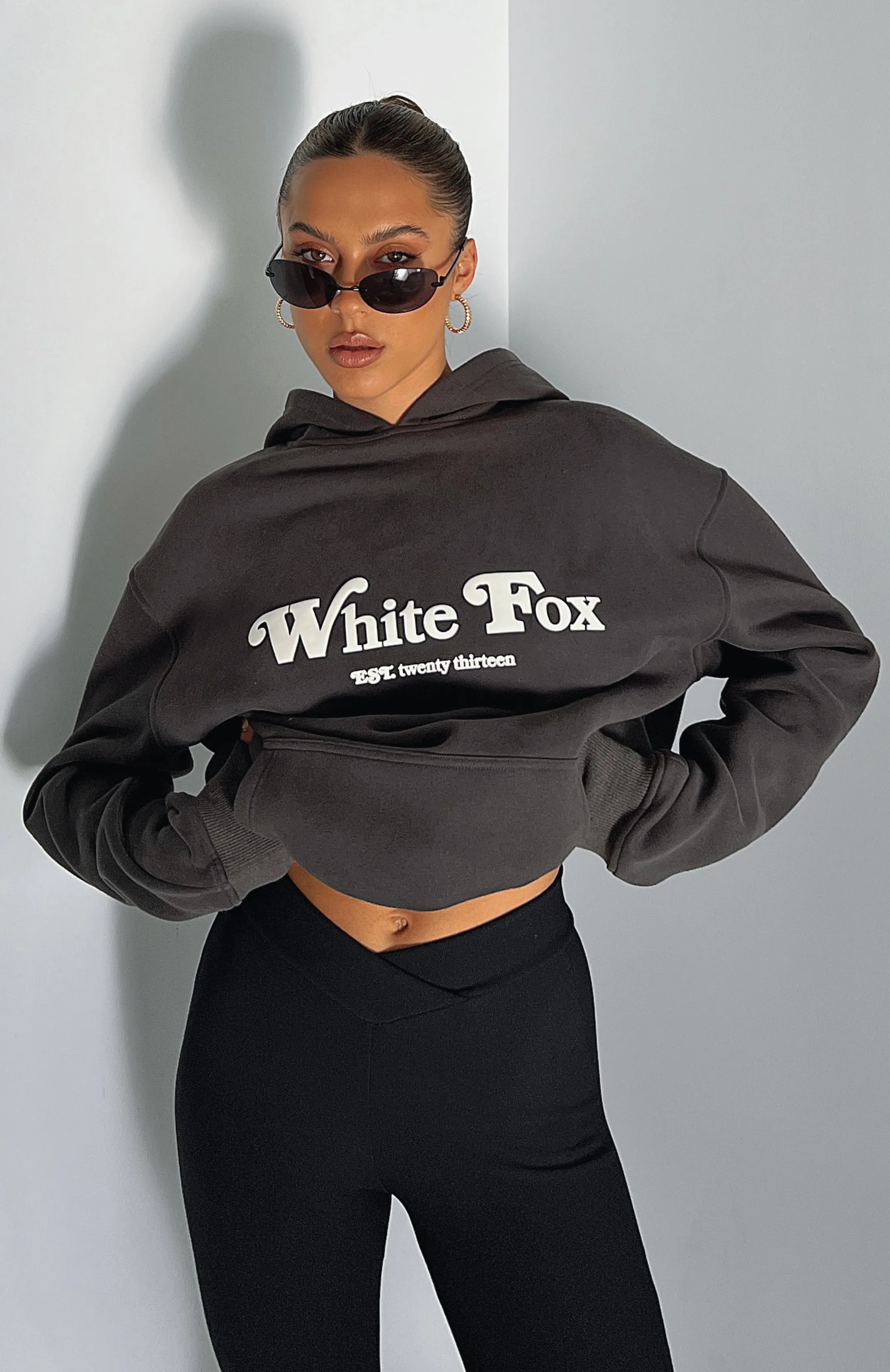 Twin Flame Oversized Hoodie Charcoal sold by White Fox Boutique product image thumbnail 5