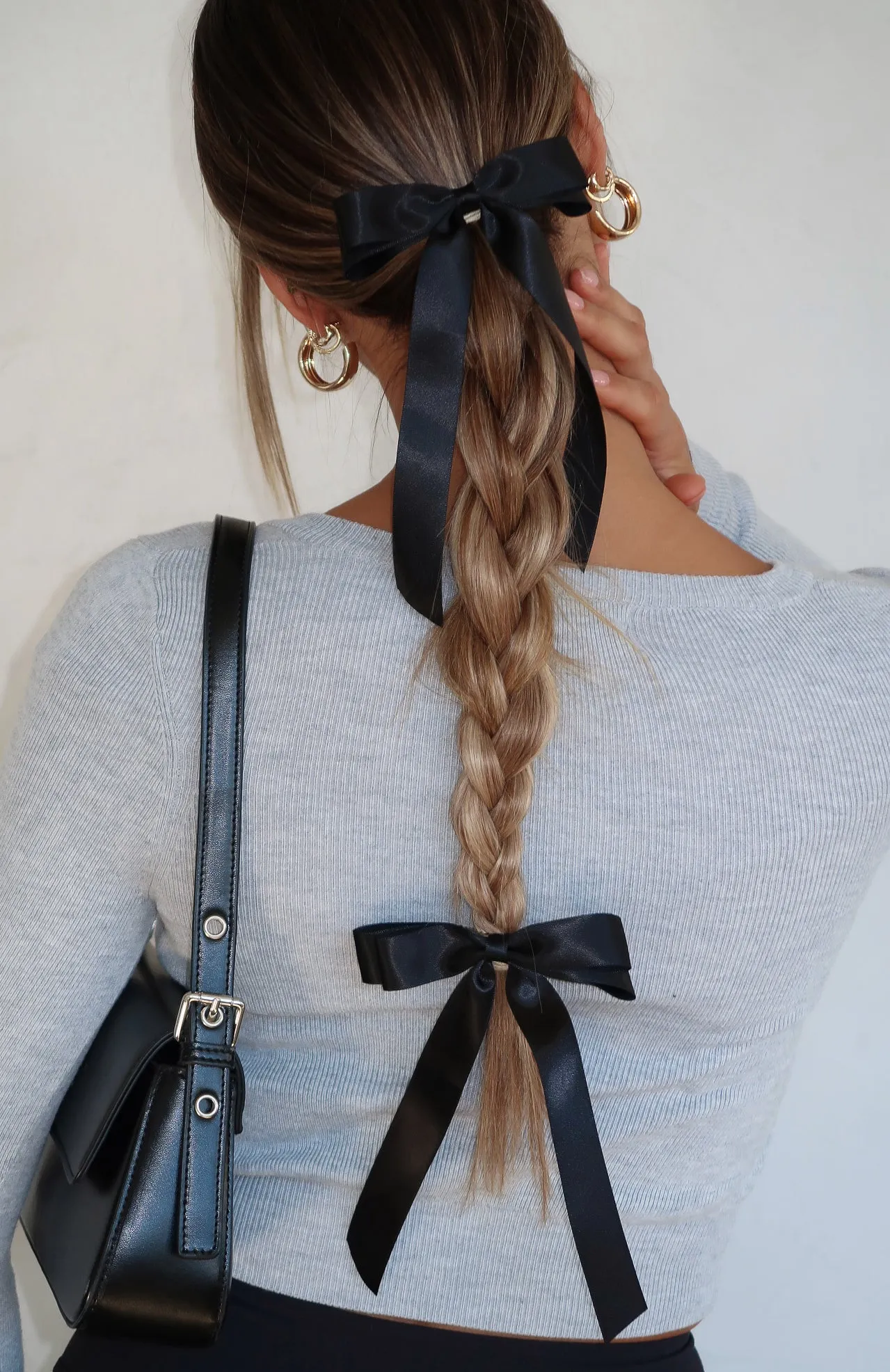 Sweeter Than Honey 2Pk Bow Hairclips Black sold by White Fox Boutique