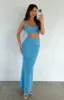 Looking Luxe Maxi Skirt Blue sold by White Fox Boutique