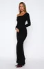 Girls Trip Long Sleeve Maxi Dress Black sold by White Fox Boutique