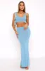 Looking Luxe Maxi Skirt Blue sold by White Fox Boutique
