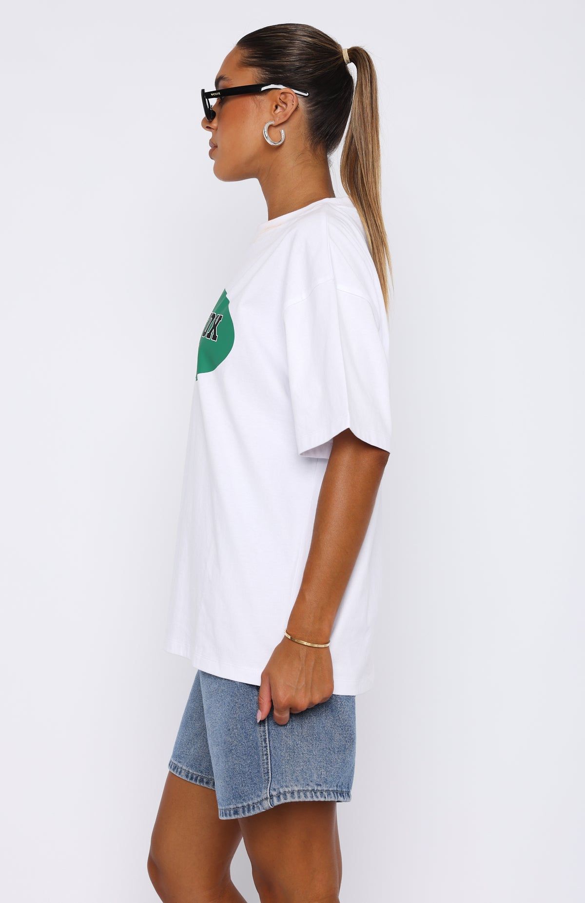 Running From You Oversized Tee White sold by White Fox Boutique product image thumbnail 3