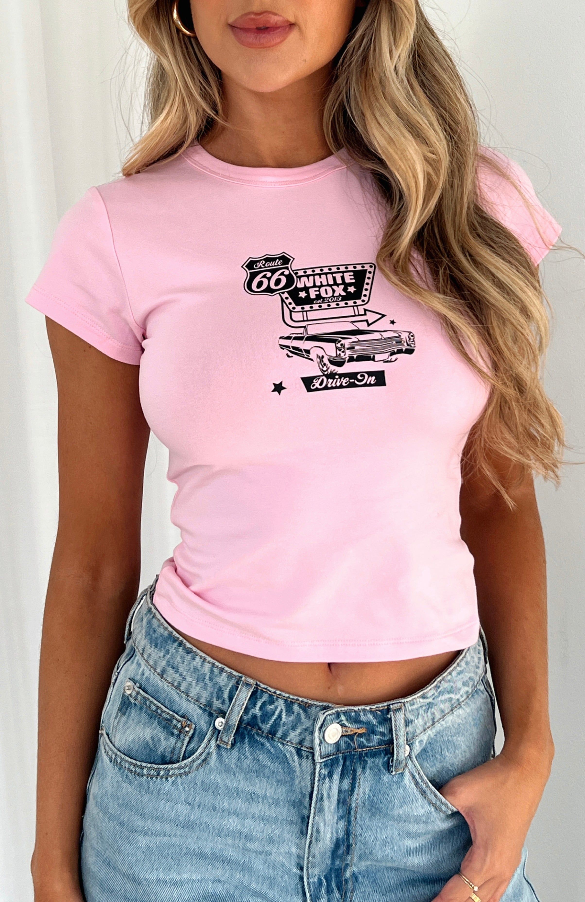 In Your City Baby Tee Baby Pink sold by White Fox Boutique