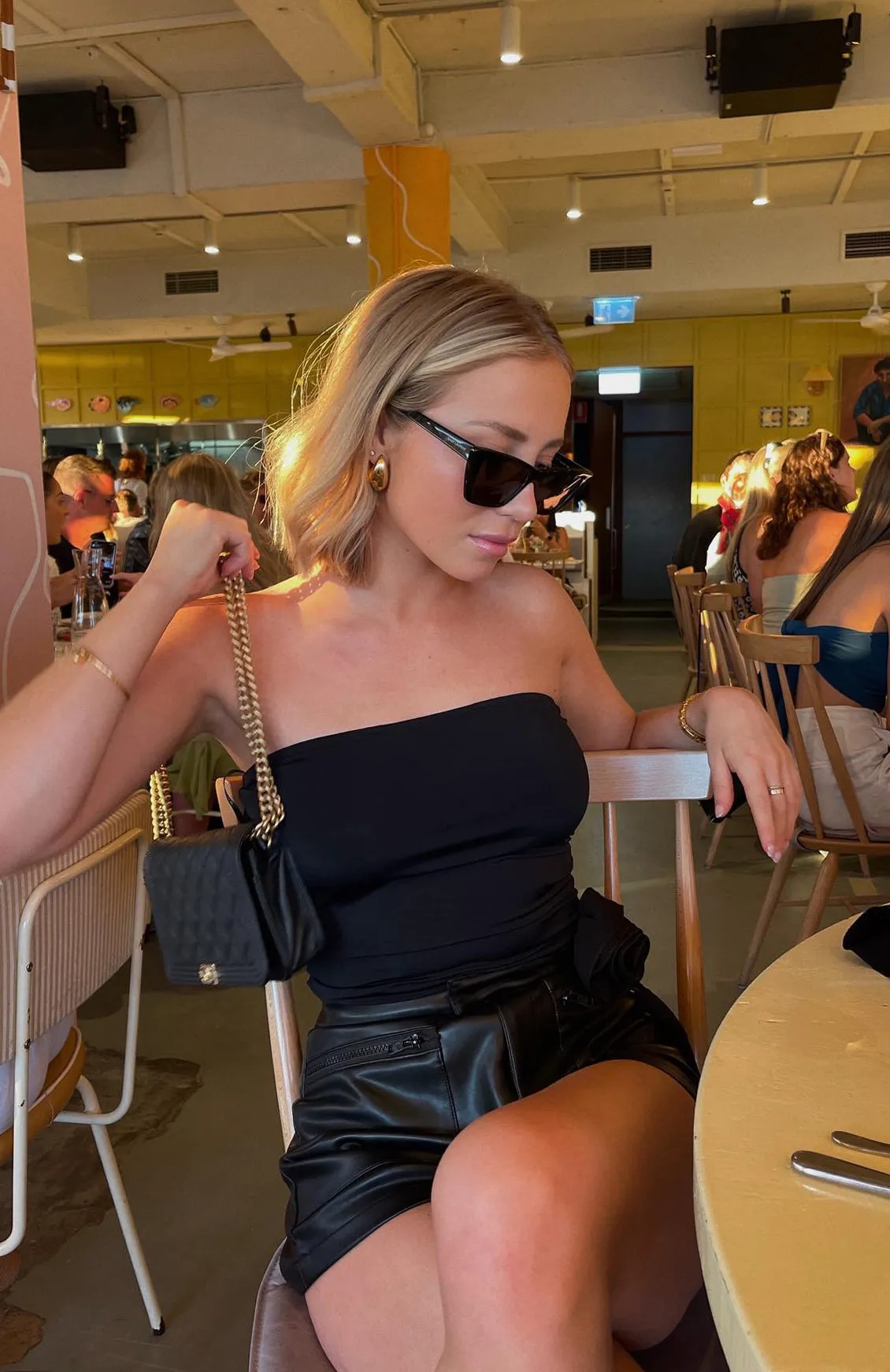 Mad At Me Strapless Top Black sold by White Fox Boutique