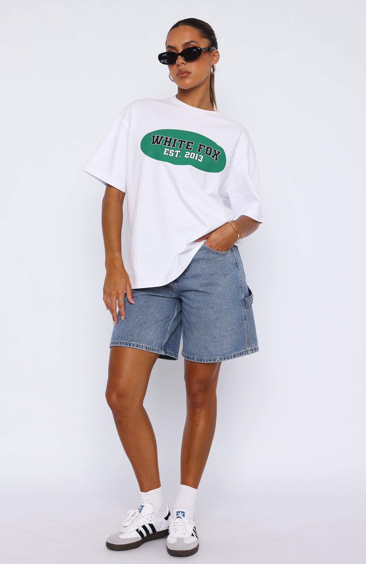 Running From You Oversized Tee White sold by White Fox Boutique product image thumbnail 5