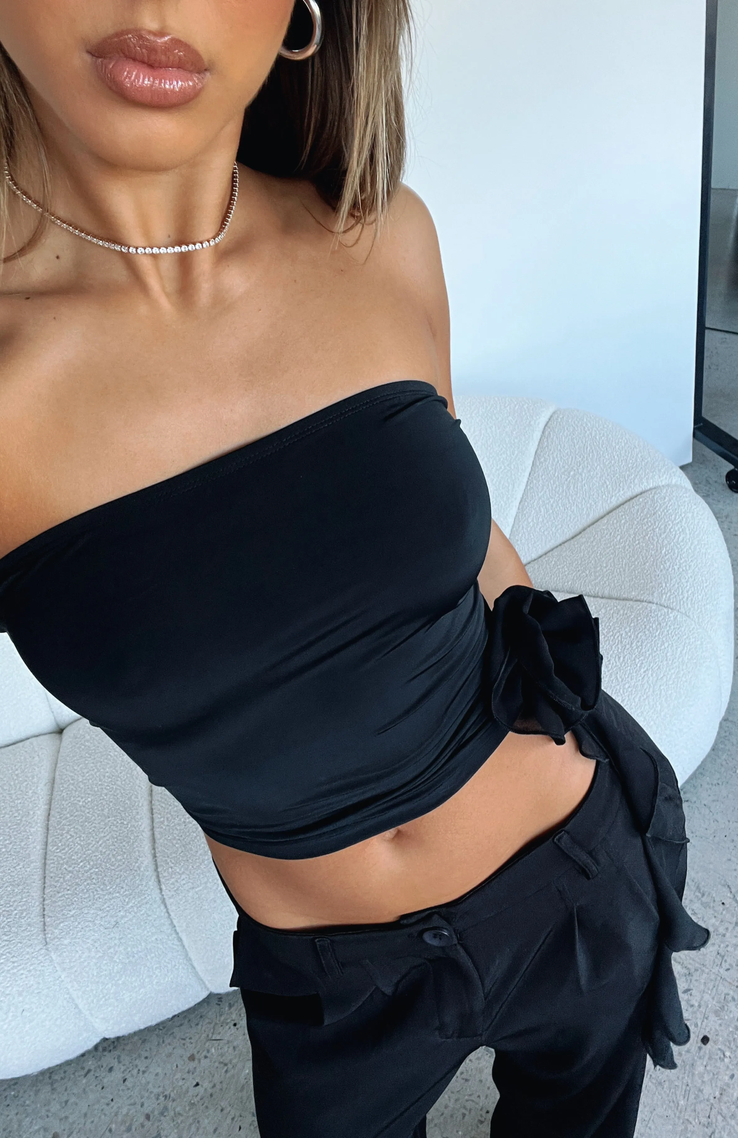 Mad At Me Strapless Top Black sold by White Fox Boutique product image thumbnail 5