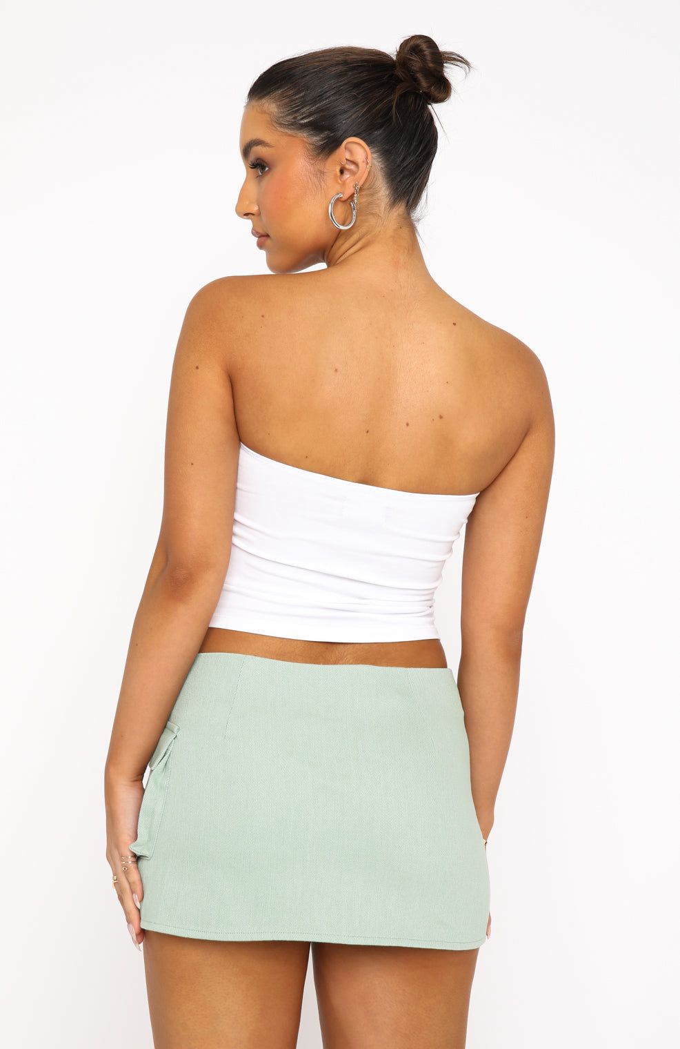 All You Got Strapless Crop White sold by White Fox Boutique product image thumbnail 4