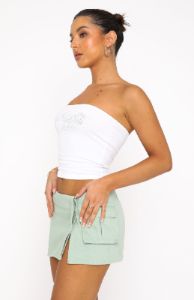 All You Got Strapless Crop White sold by White Fox Boutique