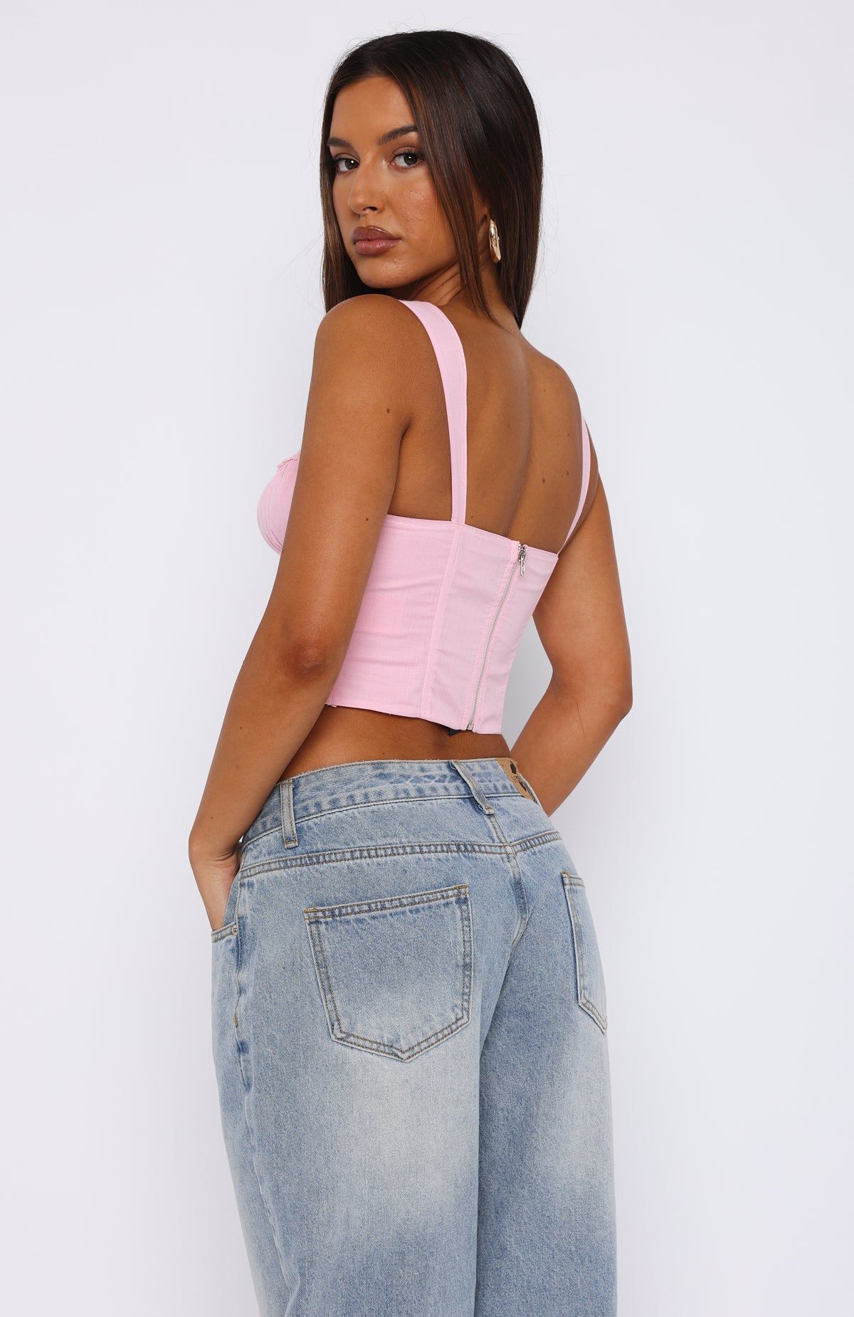 Go Get It Bustier Baby Pink sold by White Fox Boutique product image thumbnail 4