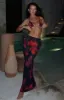 Luminous Maxi Skirt Sangria Floral sold by White Fox Boutique